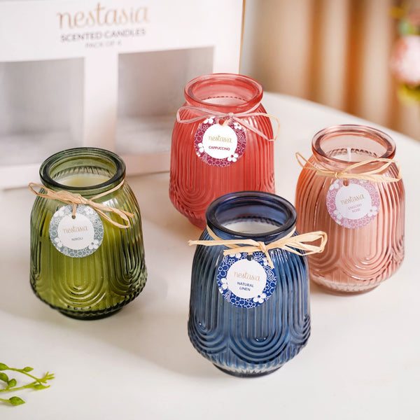 Cosy Glow Set Of 4 Fragrant Candles With Gift Box