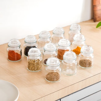 Airtight Mini Spice Jars Set Of 12 100ml