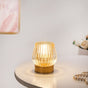 Yellow Tulip Glass Bedside Lamp With Edison LED Bulb