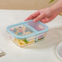 Microwave Safe Two Compartment Glass Lunch Box 600ml