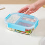 Sealed Three Compartment Glass Container Lunchbox 1000ml