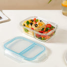 Microwave Safe Two Compartment Glass Lunch Box 600ml