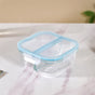 Airtight Two Section Sealed Glass Lunch Box 750ml