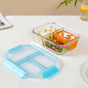 Sealed Three Compartment Glass Container Lunchbox 1000ml