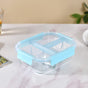 Sealed Three Compartment Glass Container Lunchbox 1000ml