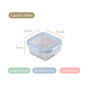 Set Of 2 Leakproof Glass Food Container With Lid 300ml