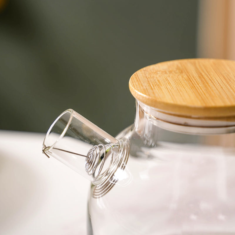 Borosilicate Glass Tea Pitcher With Lid 1000ml
