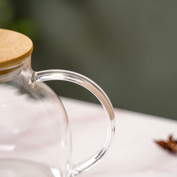 Borosilicate Glass Tea Pitcher With Lid 1000ml