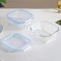 Airtight Glass Lunch Box Set Of 2 800ml