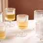 Fluted Transparent Stemmed Goblet Set Of 6 225ml