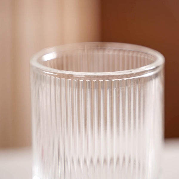 Fluted Transparent Stemmed Goblet Set Of 6 225ml