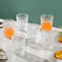 Embossed Tall Water Glass Set of 6 250ml