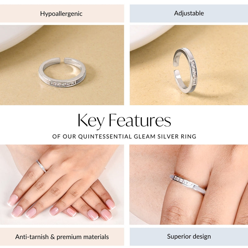 Quintessential Gleam Silver Ring