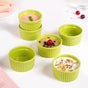 Set Of 6 Ceramic Souffle Ramekin Green