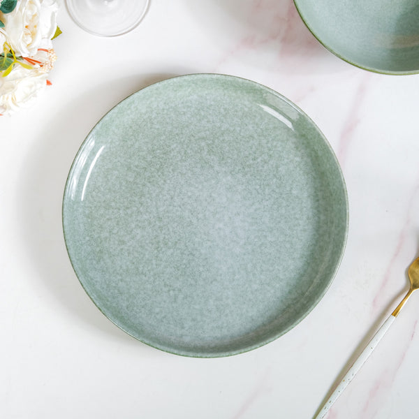 Sera Ceramic Dinner Plate Set Of 6 Sage Green 10 Inch