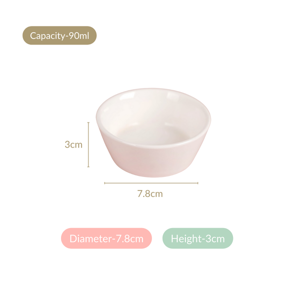 White Dip Bowl Set Of 12 90ml