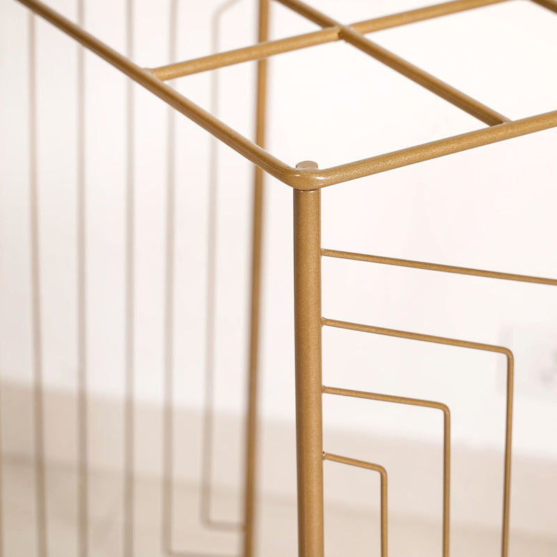 Box Frame Metal Backdrop With Floral Wall Hangings