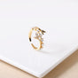 Gold Butterfly Charm Statement Ring