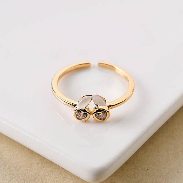 Gold Cherry Glow Ring