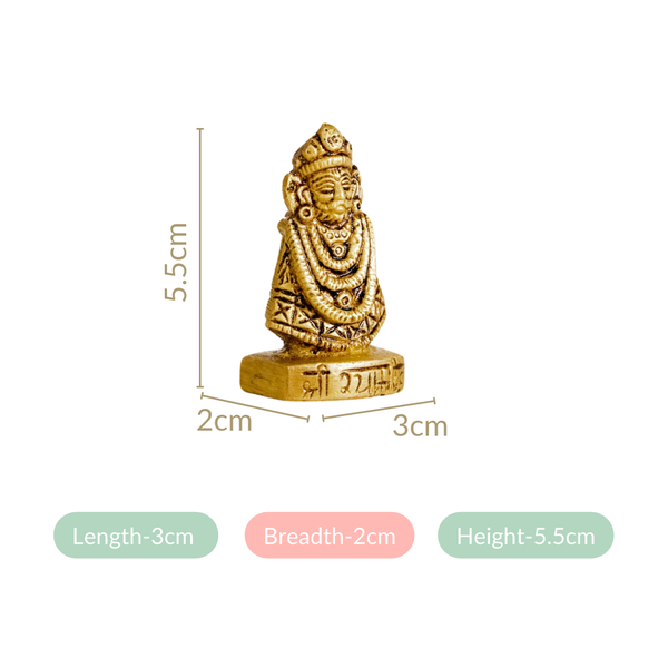 Khatu Shyam Brass Statue For Prayer Room 5cm