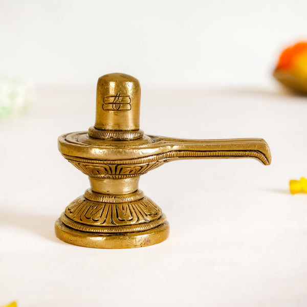 Shivling Brass Showpiece For Puja Room 5cm