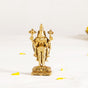 Tirupati Balaji Pure Brass Idol With Temple Jewellery Finish 7cm