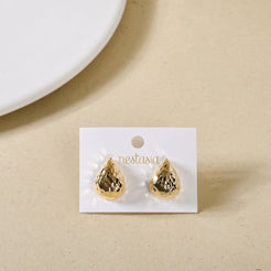 Gold Dew Geometric Studs