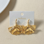 Gold Ginkgo Leaf Earrings