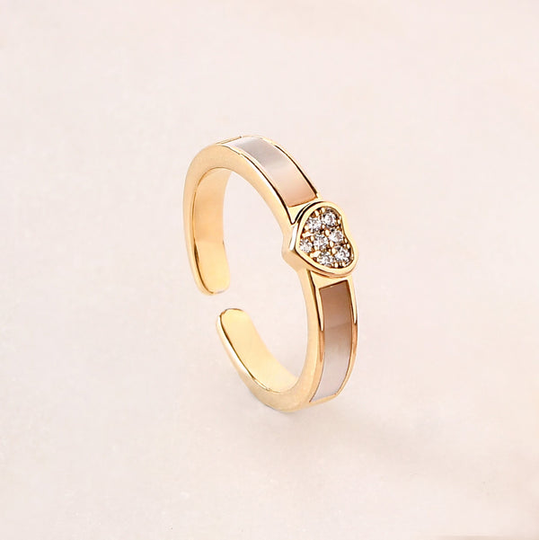 Eternal Spark Gold Heart Ring