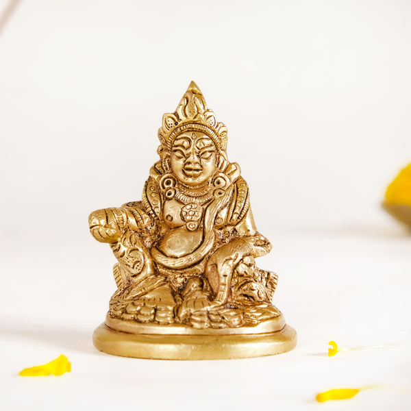 Kuber God Of Wealth Pure Brass Statue 7cm