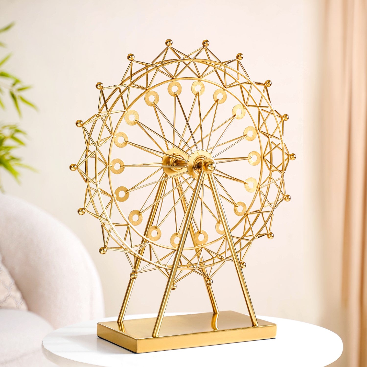 Rotating Ferris Wheel Large Metal Showpiece