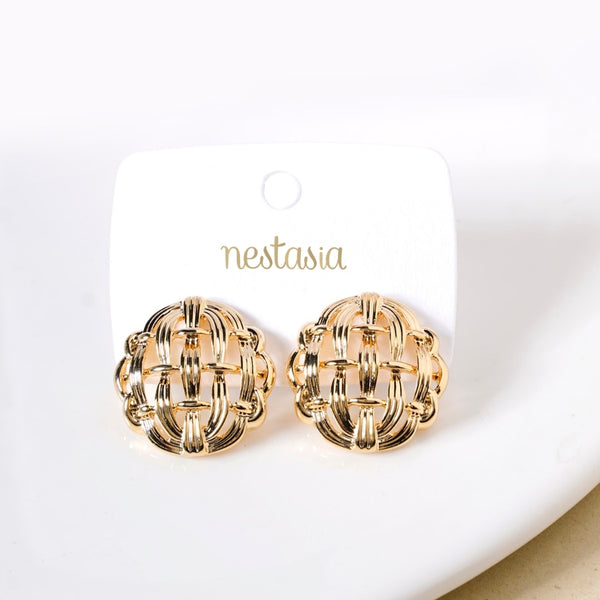 Pure Weave Studs Gold