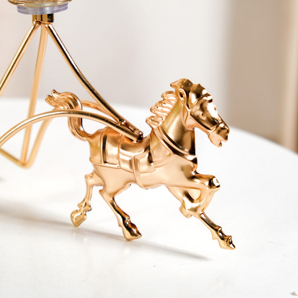 Gold Chariot Glass Decorative Bowls