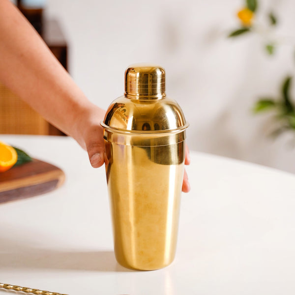 Gold Stainless Steel Cocktail Shaker 650ml