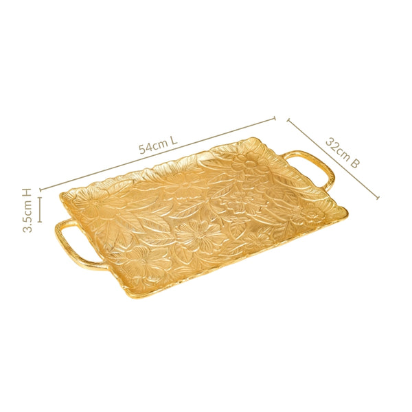Golden Crest Royalcore Embossed Metal Tray Large