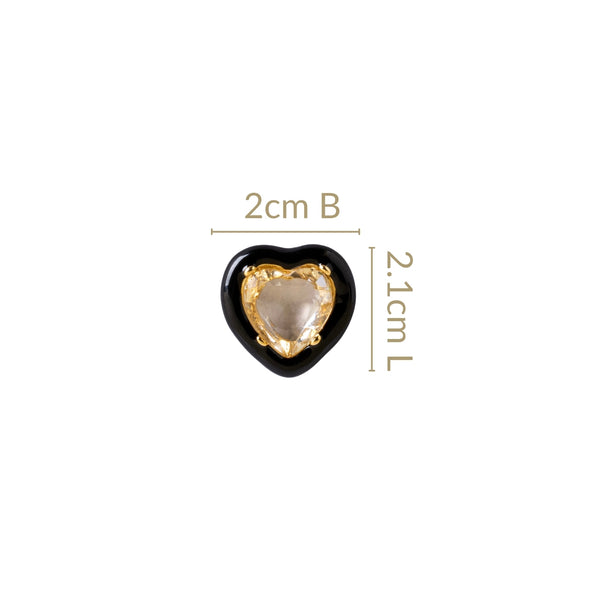 Golden Hearts Stud Earrings