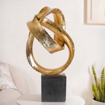 Golden Infinity Loop Resin Art