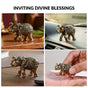 Good Luck Elephant Idol Pure Brass Set With Gift Box Of 23cm