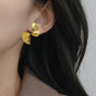 Graceful Gold Sensu Fan Earrings