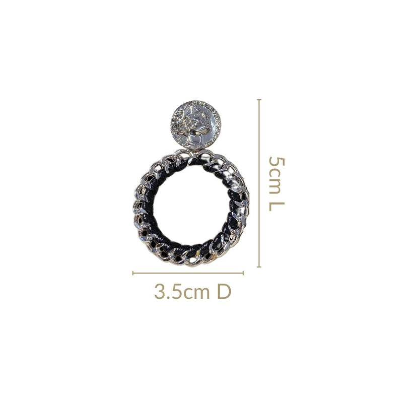 Eternal Grace Greek Chain Danglers Silver