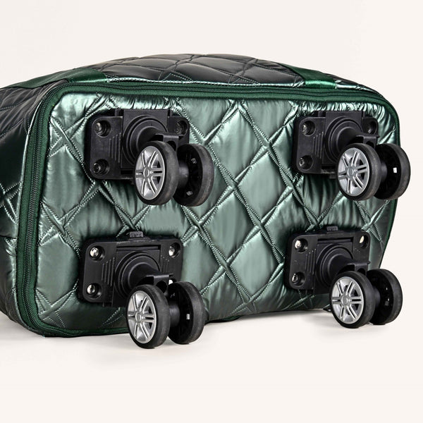 Expandable Movo Travel Bag With Removable Wheels Metallic Green