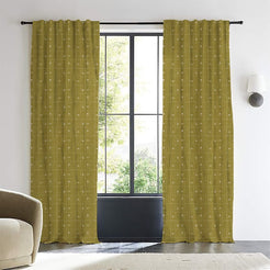 Embroidered Cotton Curtain Set Of 2 108x54 Inch