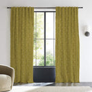 Embroidered Linen Cotton Curtain Set Of 2 Olive Green 108x54 Inch