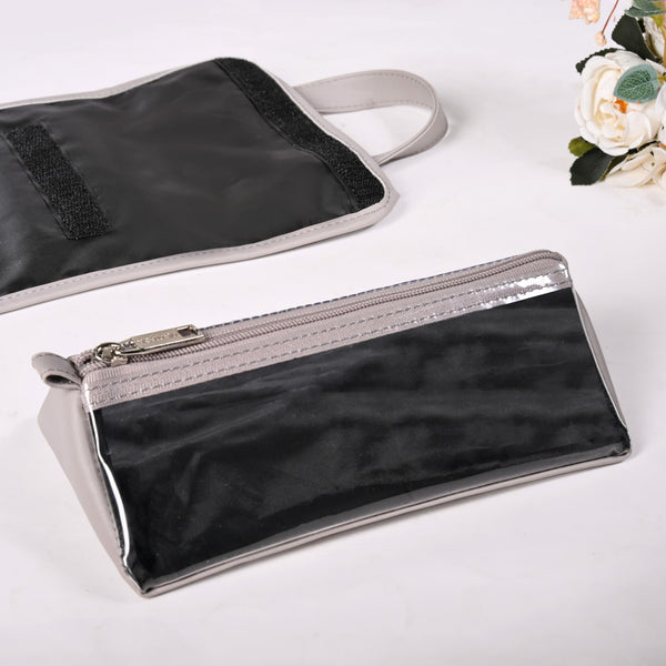 Roll Up Grey Vanity Makeup Pouch