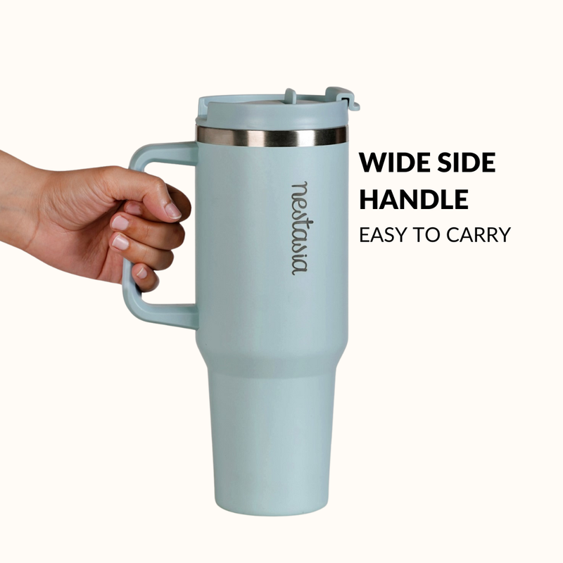 GripSip 40 Insulated Tumbler With Side Handle Arctic Blue 1200ml