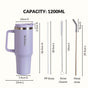 GripSip 40 Insulated Tumbler With Side Handle Periwinkle 1200ml