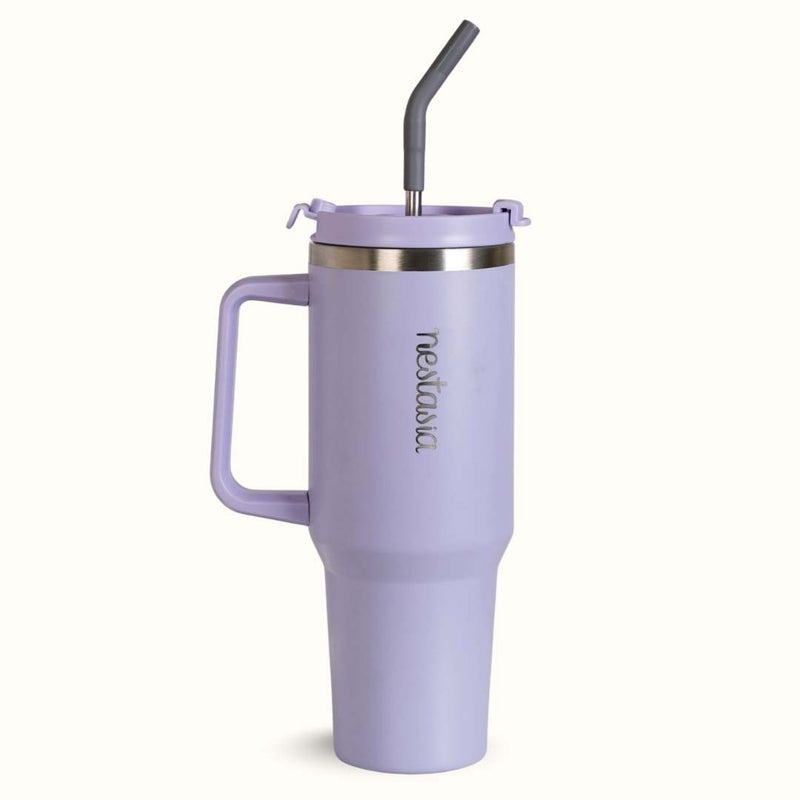 GripSip 40 Insulated Tumbler With Side Handle Periwinkle 1200ml
