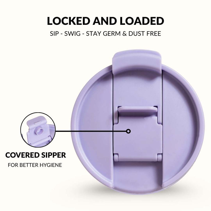 GripSip 40 Insulated Tumbler With Side Handle Periwinkle 1200ml