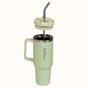 GripSip 40 Insulated Tumbler Bottle With Side Handle Pistachio Cream Green 1200ml