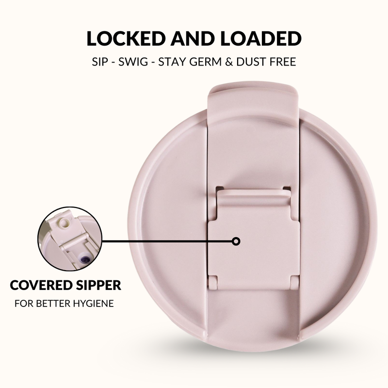 GripSip 40 Insulated Tumbler With Side Handle Rosy Taupe 1200ml